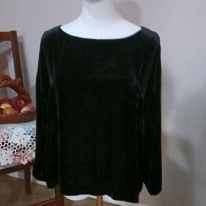 Eileen Fisher- Black Velvet Blouse